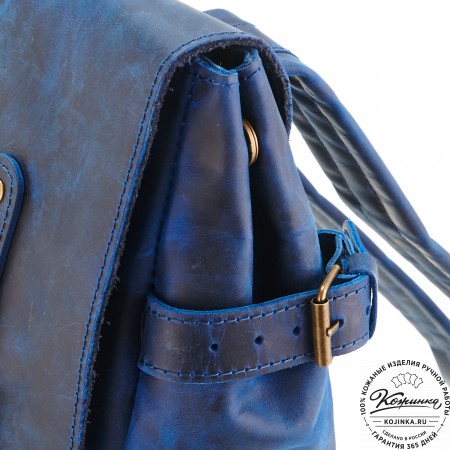 Кожаный рюкзак "Индиго" (электрик крейзи)